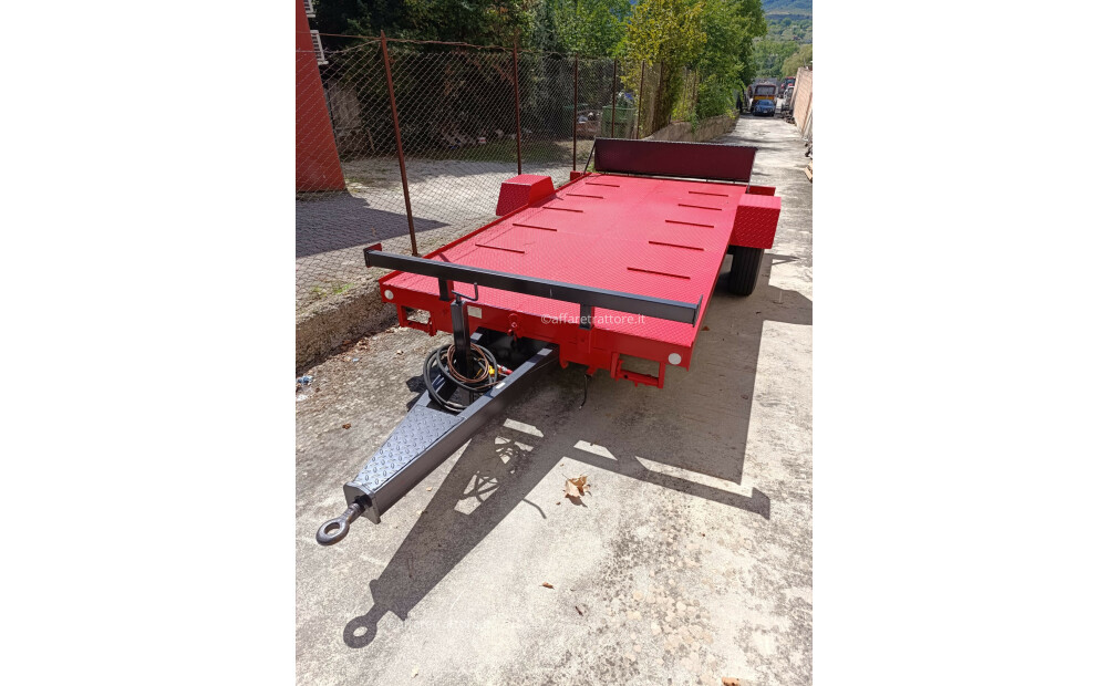 50qt tilting tracked transport flatbed trailer external wheels imi - 6