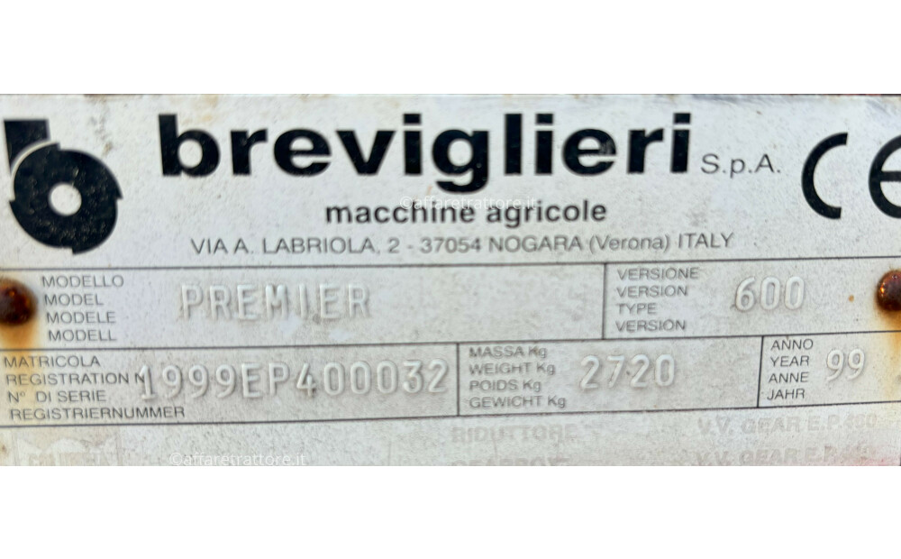 Breviglieri Rotary harrow PREMIER 600 - 9