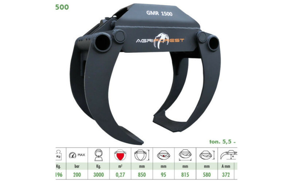 Pinza forestale Agriforest GMR 1500 - 1