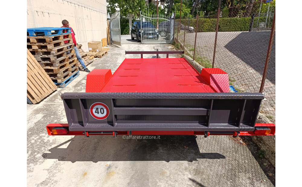 50qt tilting tracked transport flatbed trailer external wheels imi - 2