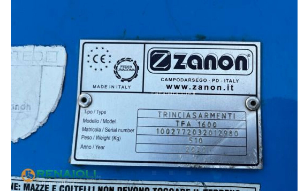 Zanon TFA 1600 ZANON MOVABLE MOWER (MD4977) Used - 7