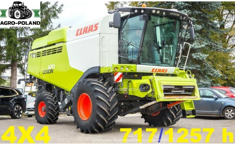 Claas LEXION 670 - ANNO 2019 - 4X4 - 1255 h - 3D + VARIO 770 - LASER PILOT Used - 4