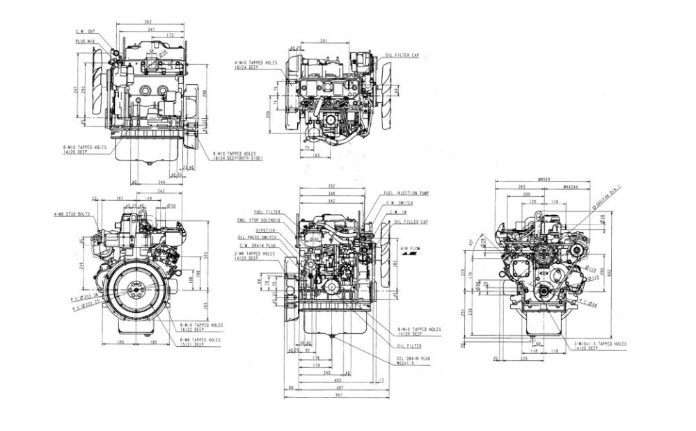 Yanmar 3CE1-BDZP5 ENGINE New - 5