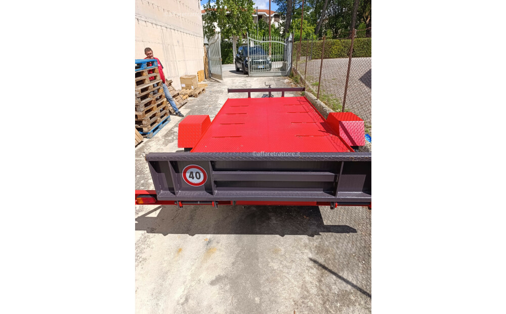 50qt tilting tracked transport flatbed trailer external wheels imi - 3