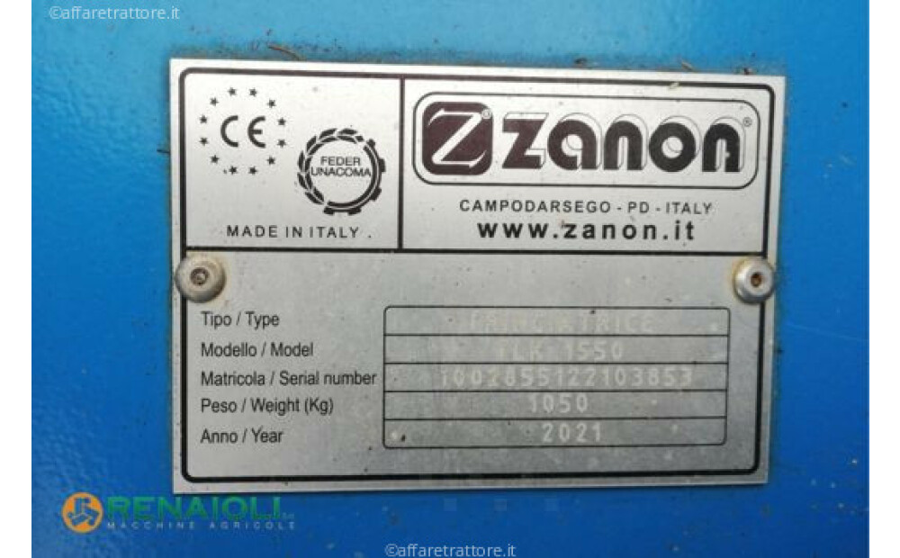 Zanon REVERSIBLE SHREDDER TLK 1550 ZANON (MS1099) Used - 6