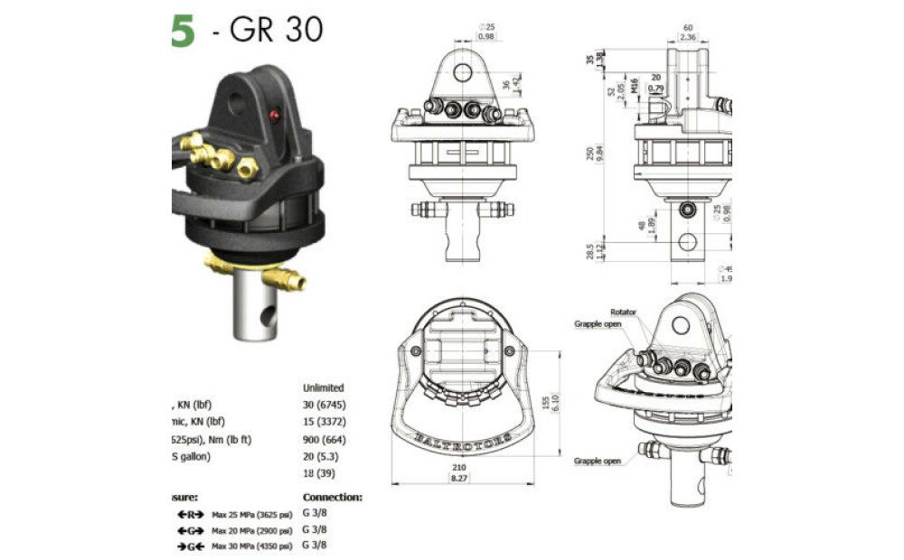 Rotore Baltrotors GR 30 con perno - 1