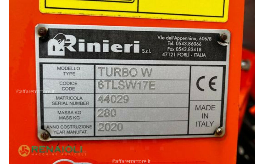 RINIERI TURBO W SCAVALLATORE RINIERI (LR11040) 2020 Used - 7