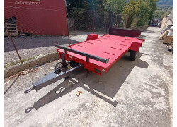 50qt tilting tracked transport flatbed trailer external wheels imi