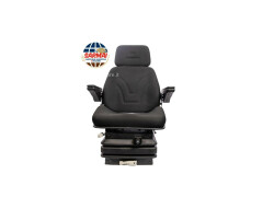 TOP seat in black fabric complete with pneumatic suspension